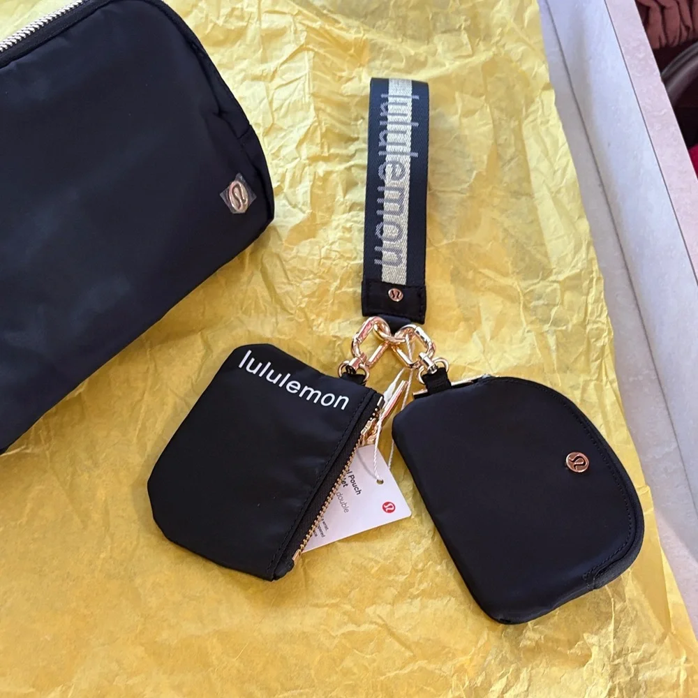 lululemon athletica Black Crossbody Bag Trio 🖤💛 - Picture 2 of 6